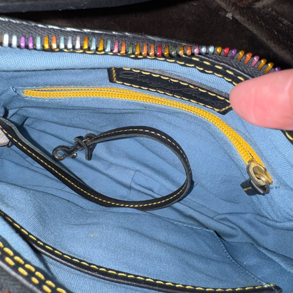 Sold***Dooney and Bourke Multicolor Interlocking D&B Mini Margot Crossbody EUC - Picture 4 of 4